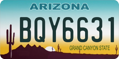 AZ license plate BQY6631