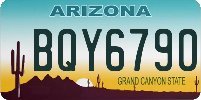 AZ license plate BQY6790