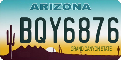 AZ license plate BQY6876