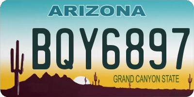 AZ license plate BQY6897