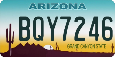 AZ license plate BQY7246