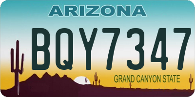 AZ license plate BQY7347
