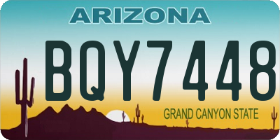 AZ license plate BQY7448