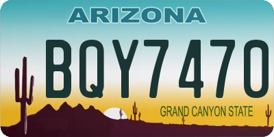AZ license plate BQY7470