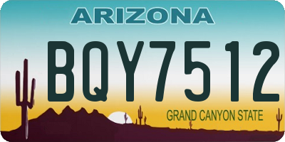 AZ license plate BQY7512