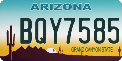 AZ license plate BQY7585