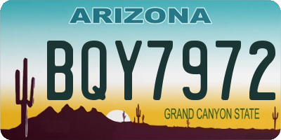 AZ license plate BQY7972