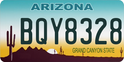 AZ license plate BQY8328