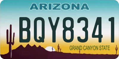 AZ license plate BQY8341