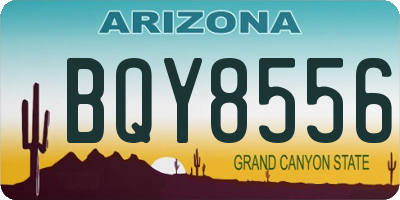 AZ license plate BQY8556