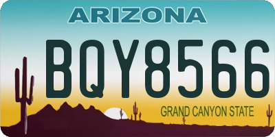 AZ license plate BQY8566