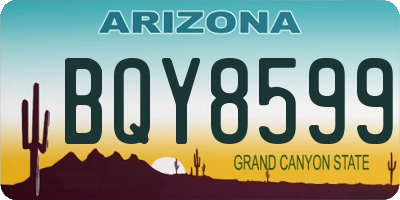 AZ license plate BQY8599