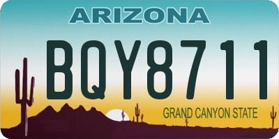 AZ license plate BQY8711