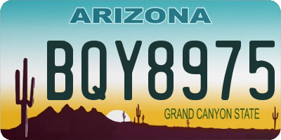 AZ license plate BQY8975