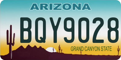 AZ license plate BQY9028