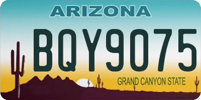 AZ license plate BQY9075