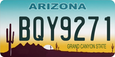 AZ license plate BQY9271
