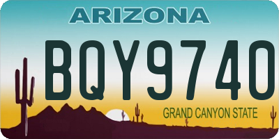 AZ license plate BQY9740
