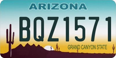 AZ license plate BQZ1571