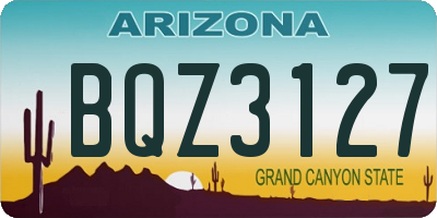 AZ license plate BQZ3127