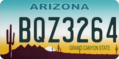 AZ license plate BQZ3264