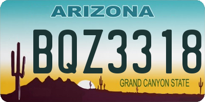 AZ license plate BQZ3318