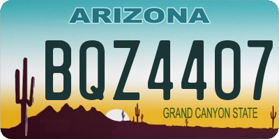 AZ license plate BQZ4407