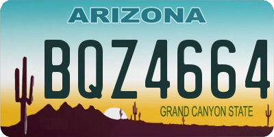 AZ license plate BQZ4664