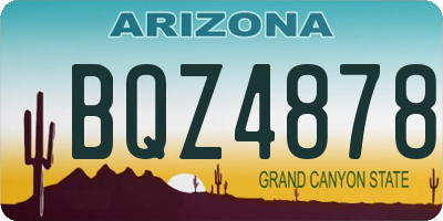AZ license plate BQZ4878