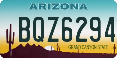 AZ license plate BQZ6294