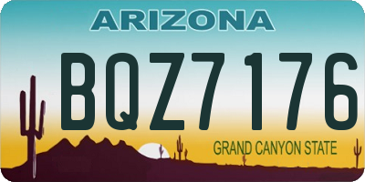 AZ license plate BQZ7176