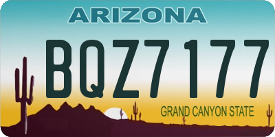 AZ license plate BQZ7177