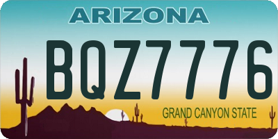 AZ license plate BQZ7776