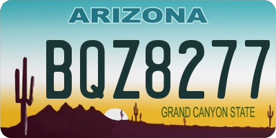 AZ license plate BQZ8277