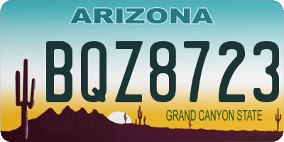 AZ license plate BQZ8723