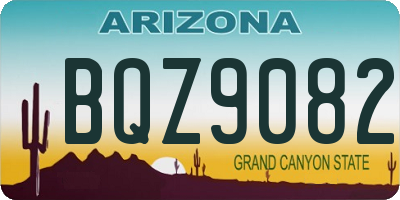 AZ license plate BQZ9082