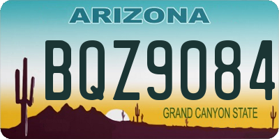 AZ license plate BQZ9084