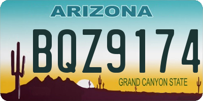 AZ license plate BQZ9174