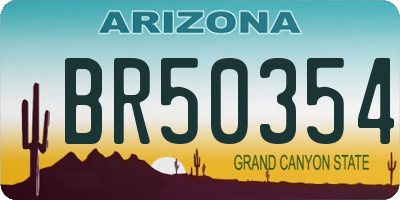 AZ license plate BR50354