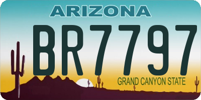 AZ license plate BR7797