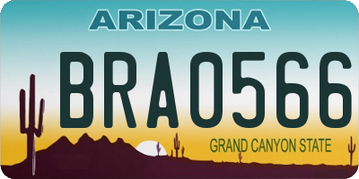 AZ license plate BRA0566