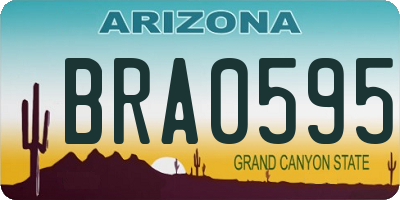 AZ license plate BRA0595