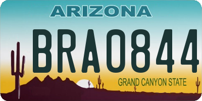 AZ license plate BRA0844