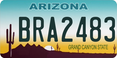 AZ license plate BRA2483