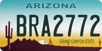 AZ license plate BRA2772