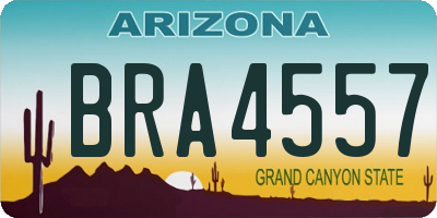 AZ license plate BRA4557