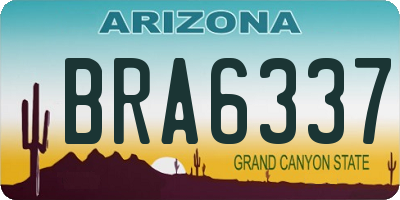 AZ license plate BRA6337