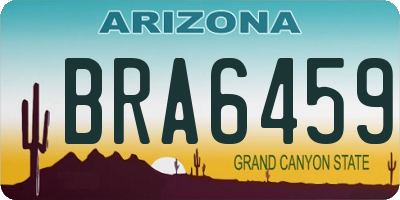 AZ license plate BRA6459