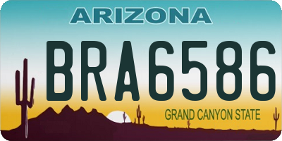AZ license plate BRA6586