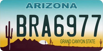 AZ license plate BRA6977